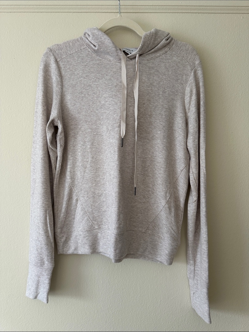 Evereve Lightweight Hoodie in Heather Taupe